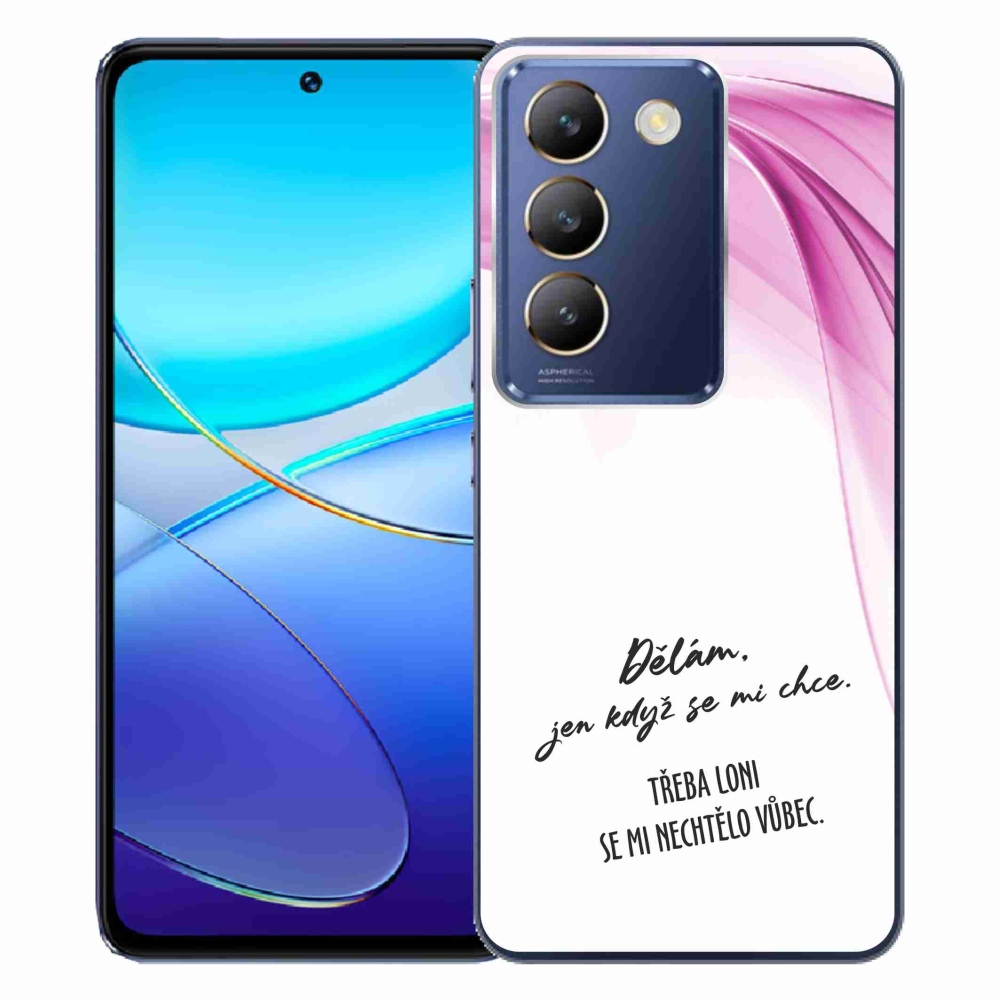 Gélový kryt mmCase na Vivo V40 SE 4G/5G - vtipný text 12 biele pozadie