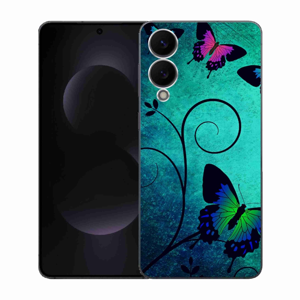 Gélový kryt mmCase na Samsung Galaxy S25 Edge - farební motýle
