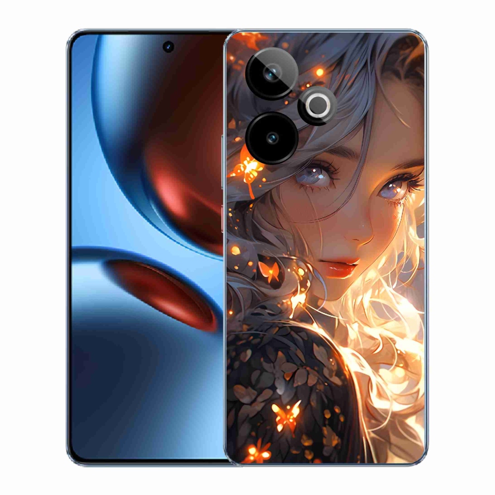 Gélový kryt mmCase na Realme GT 7 5G/GT 7T 5G - dievča a motýle