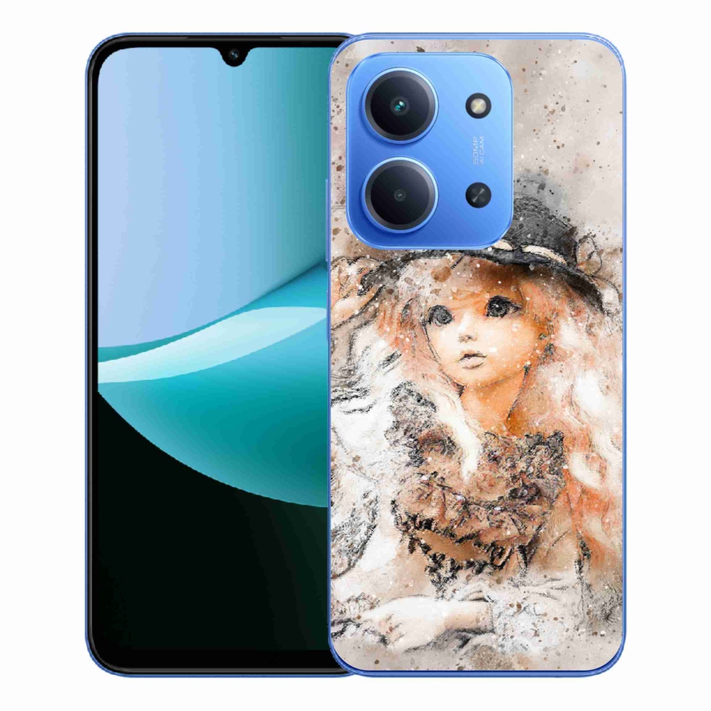 Gélový kryt mmCase na Xiaomi Redmi 15C 4G/5G (173mm) - dievčatko s klobúkom