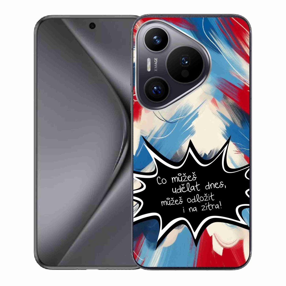 Gélový kryt mmCase na Huawei Pura 70 - vtipný text 9 čierne pozadie