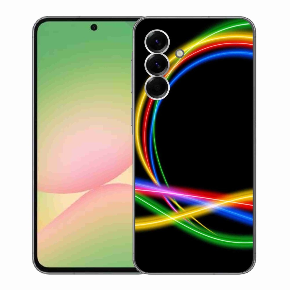 Gélový kryt mmCase na Samsung Galaxy A56 5G - neónové kruhy