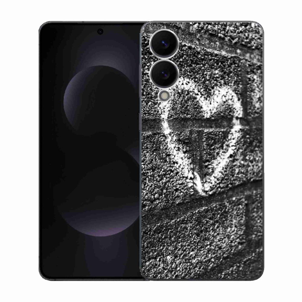 Gélový kryt mmCase na Samsung Galaxy S25 Edge - srdce na stene