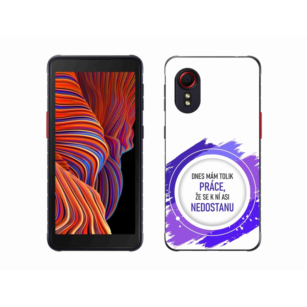 Gélový kryt mmCase na Samsung Galaxy Xcover 5 - vtipný text 6 biele pozadie