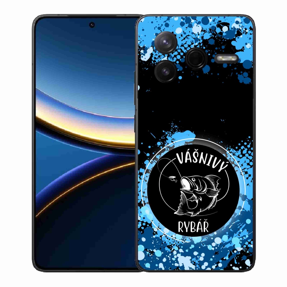 Gélový kryt mmCase na Xiaomi Poco F7 Pro - vášnivý rybár čierne pozadie