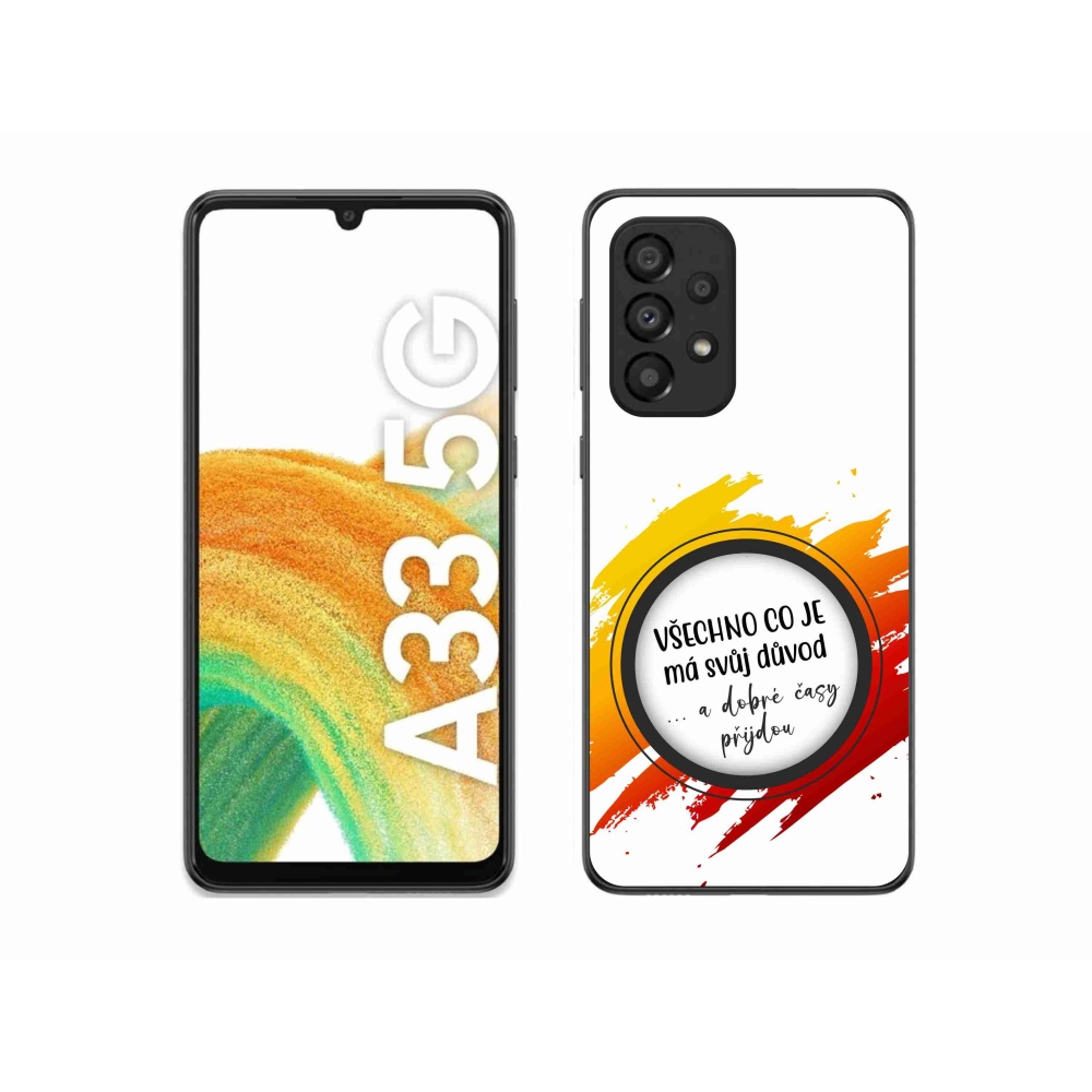 Gélový kryt mmCase na Samsung Galaxy A33 5G - citát 3 biele pozadie