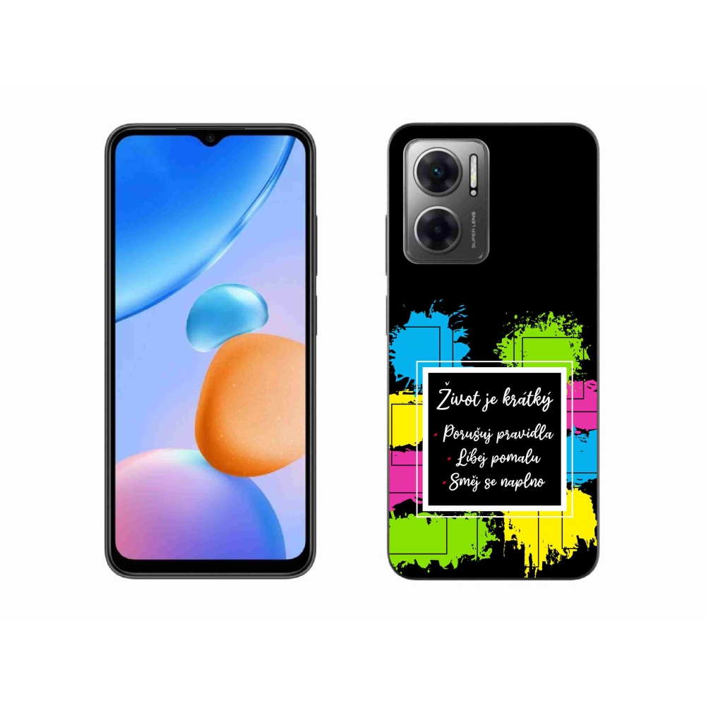 Gélový kryt mmCase na Xiaomi Redmi 10 5G - citát 5 čierne pozadie