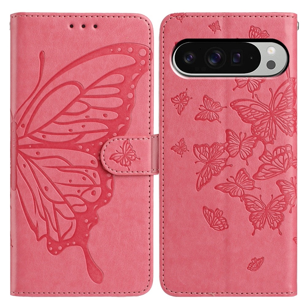 Floral Butterfly knižkové puzdro na Google Pixel 10 Pro XL/Pixel 9 Pro XL - rose