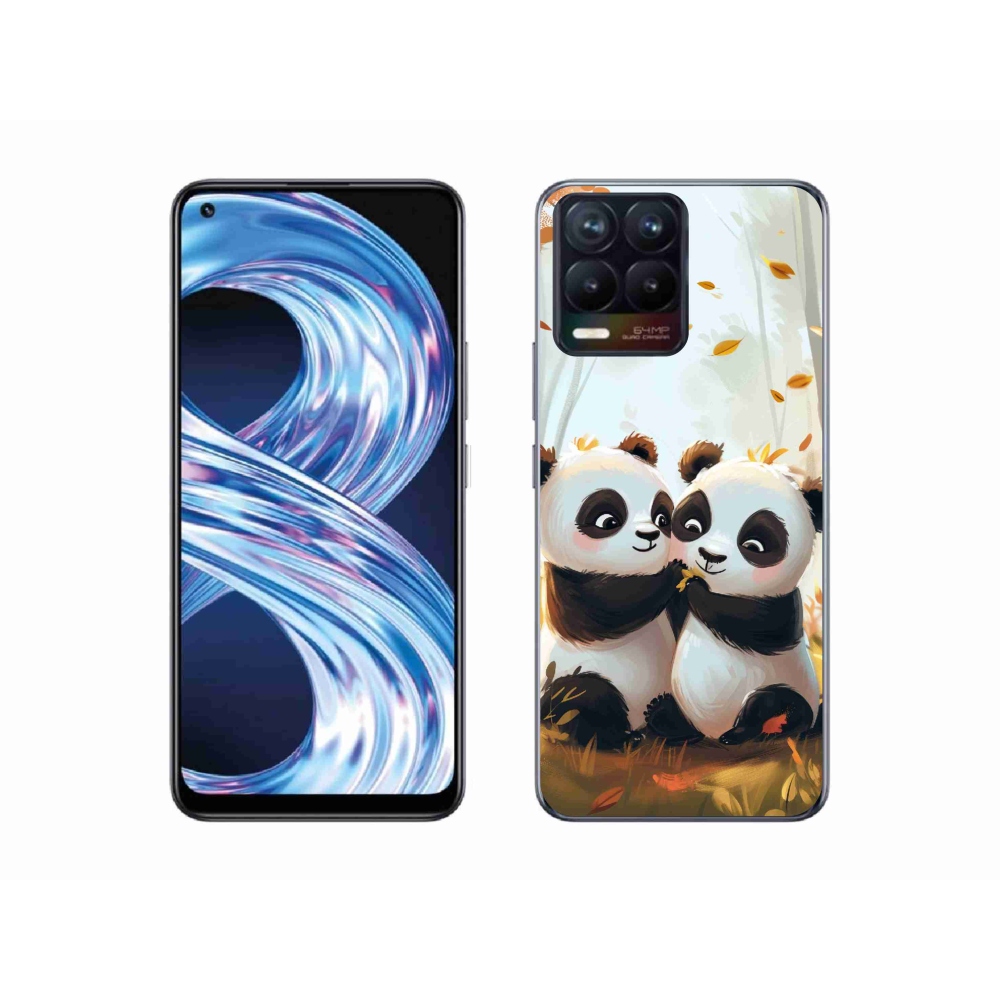 Gélový kryt mmCase na Realme 8 Pro - pandy