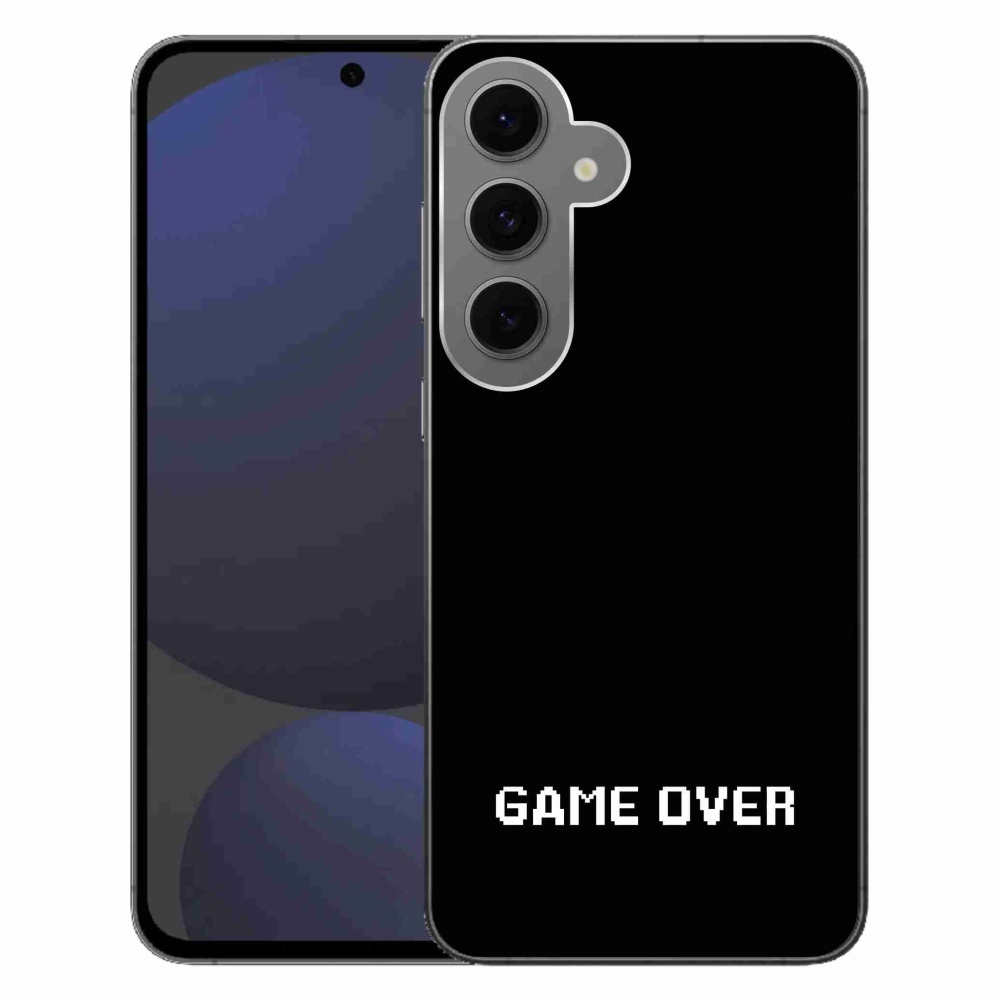 Gélový kryt mmCase na Samsung Galaxy S24 FE - game over čierne pozadie