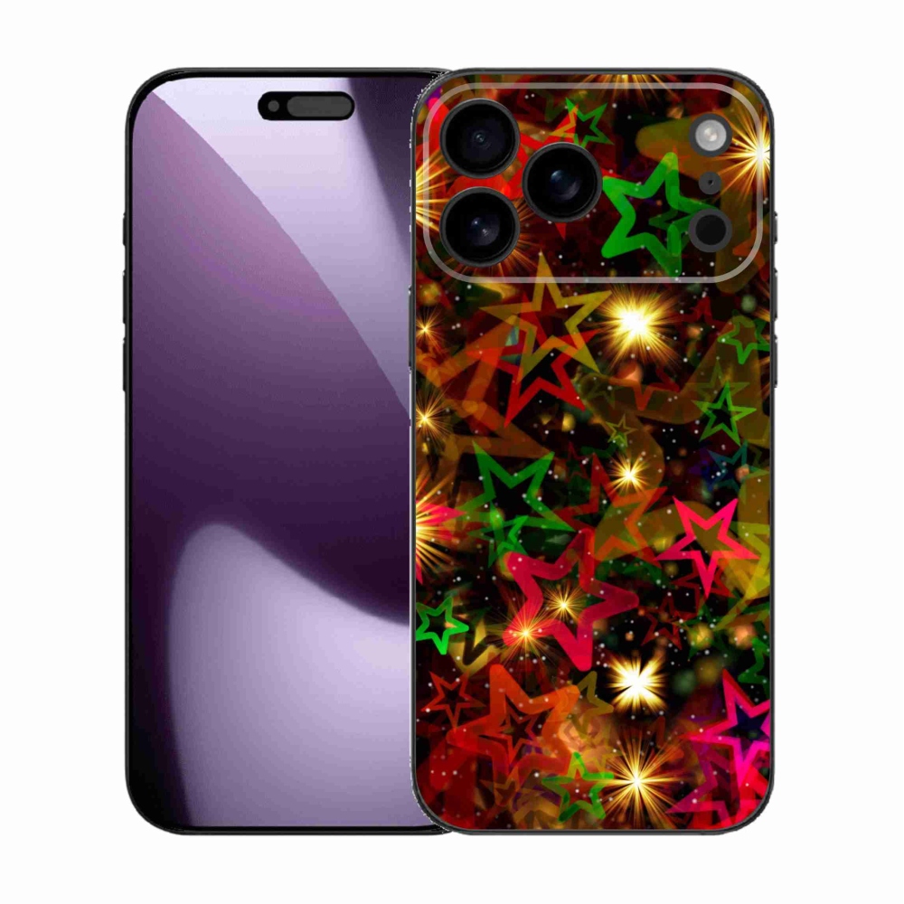Gélový kryt mmCase na iPhone 17 Pro Max - farebné hviezdičky