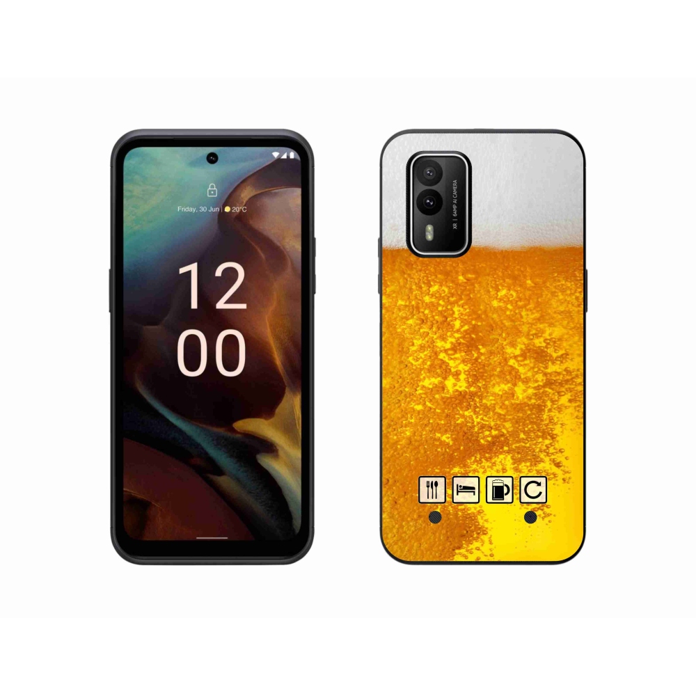 Gélový kryt mmCase na Nokia XR21 - pivný motív 3