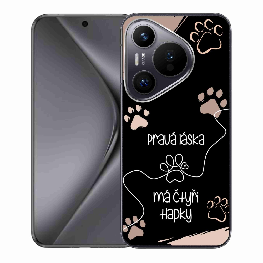 Gélový kryt mmCase na Huawei Pura 70 - psí motív 1 čierne pozadie