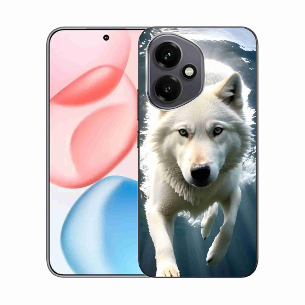 Gélový kryt mmCase na Honor 400 - biely vlk