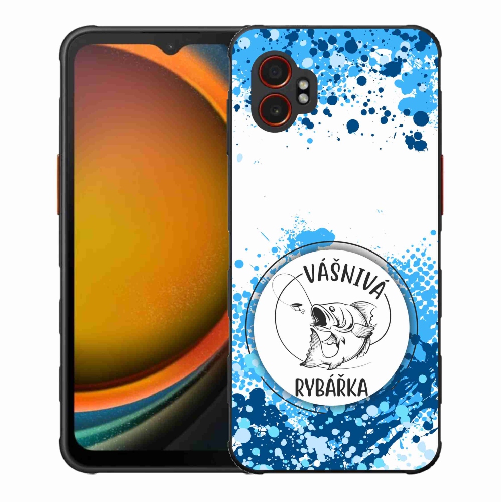 Gélový kryt mmCase na Samsung Galaxy Xcover 7 Pro - vášnivá rybárka biele pozadie