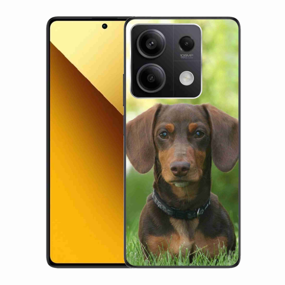 Gélový obal mmCase na Xiaomi Redmi Note 13 5G - hnedý jazvečík