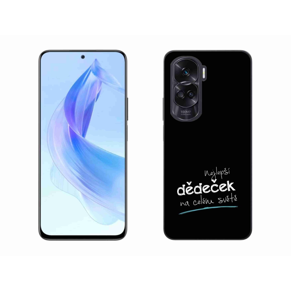 Gélový kryt mmCase na Honor 90 Lite - najlepší dedko 3 čierne pozadie
