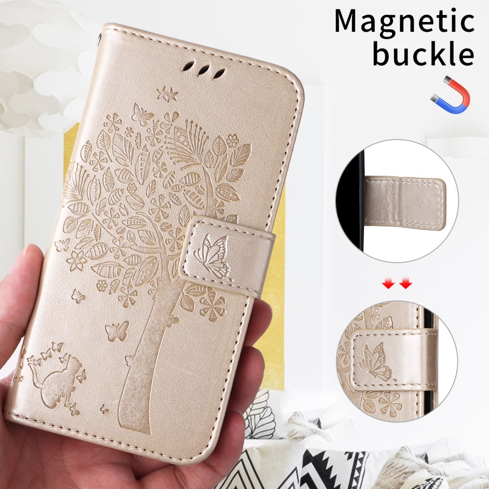 Trees knižkové púzdro na Xiaomi Redmi A5 (171.7x77.8x8.3mm) - zlaté