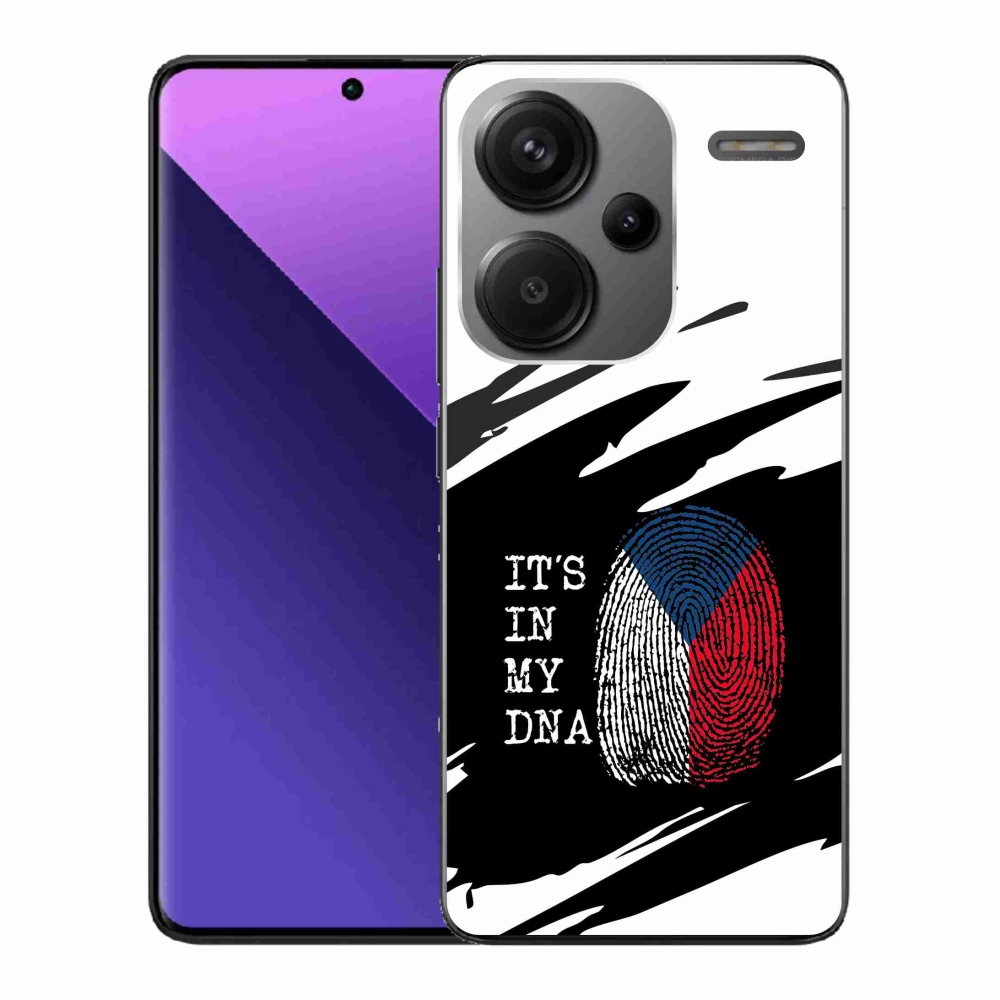 Gélový kryt mmCase na Xiaomi Redmi Note 13 Pro+ 5G - vlajka odtlačok prsta čiernobiele pozadie