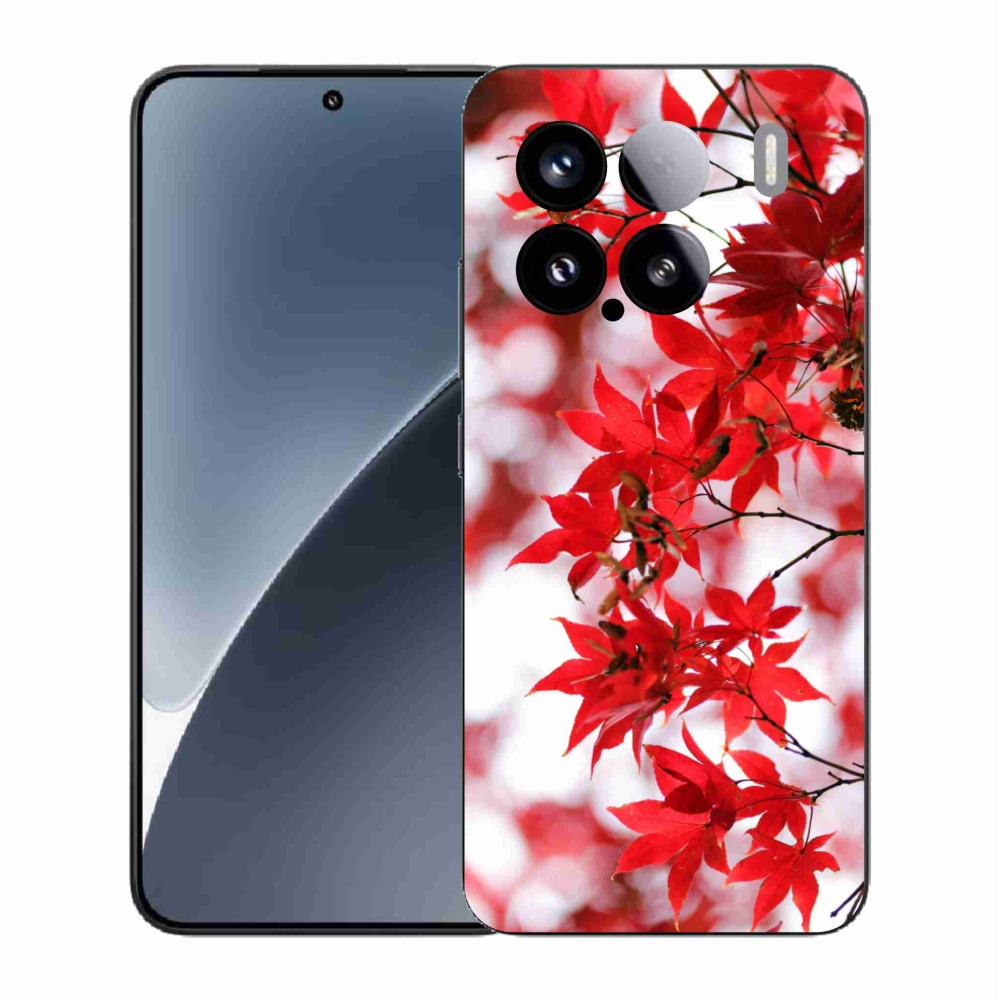 Gélový kryt mmCase na Xiaomi 15 - červené listy