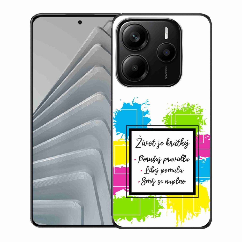 Gélový kryt mmCase na Xiaomi Redmi Note 14 5G - citát 5 biele pozadie