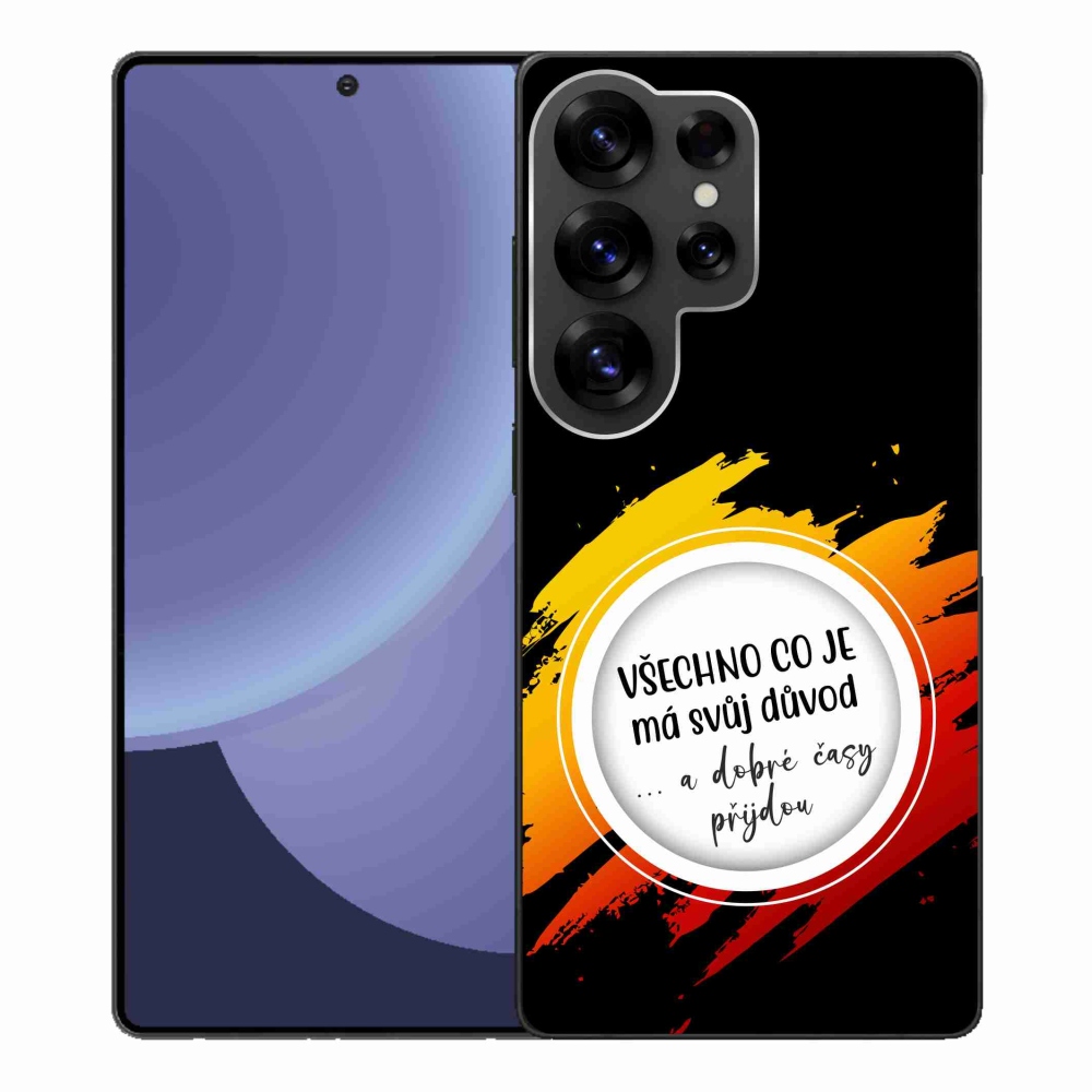 Gélový kryt mmCase na Samsung Galaxy S25 Ultra - citát 3 čierne pozadie