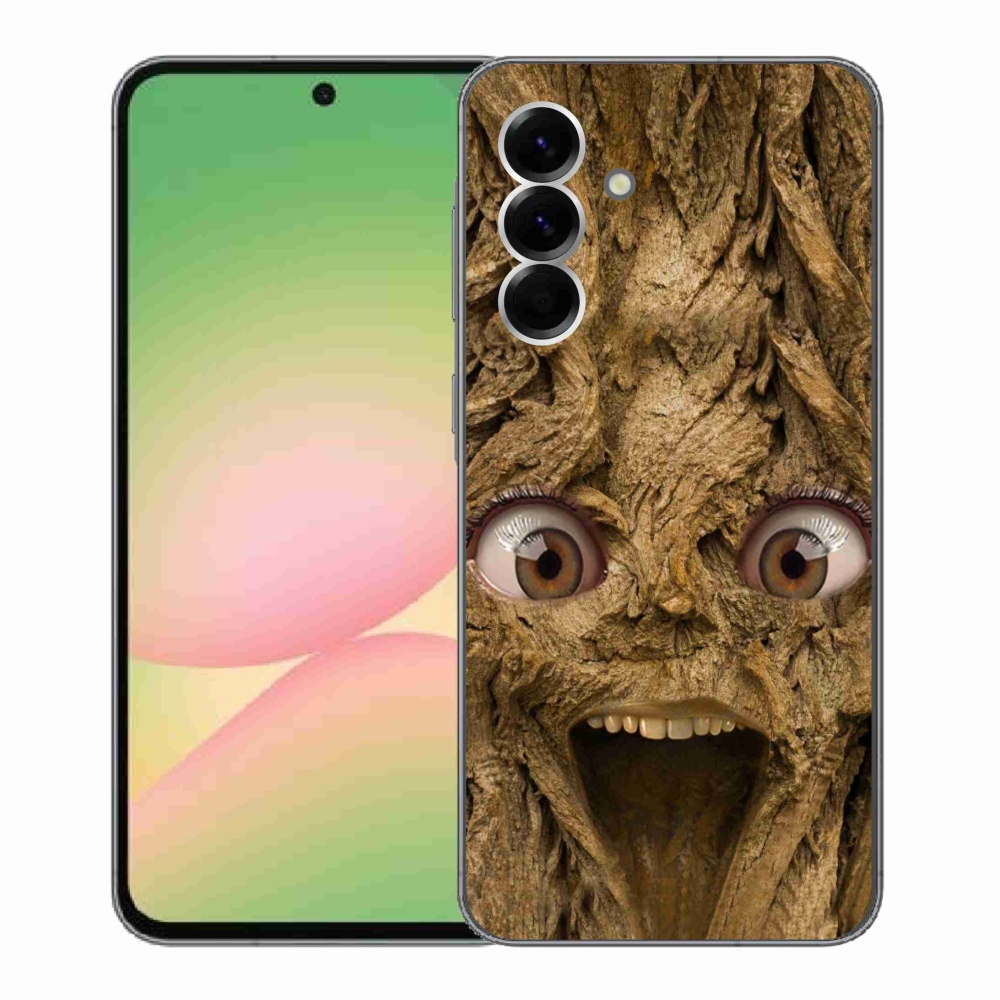 Gélový kryt mmCase na Samsung Galaxy A56 5G - veselý strom s očami