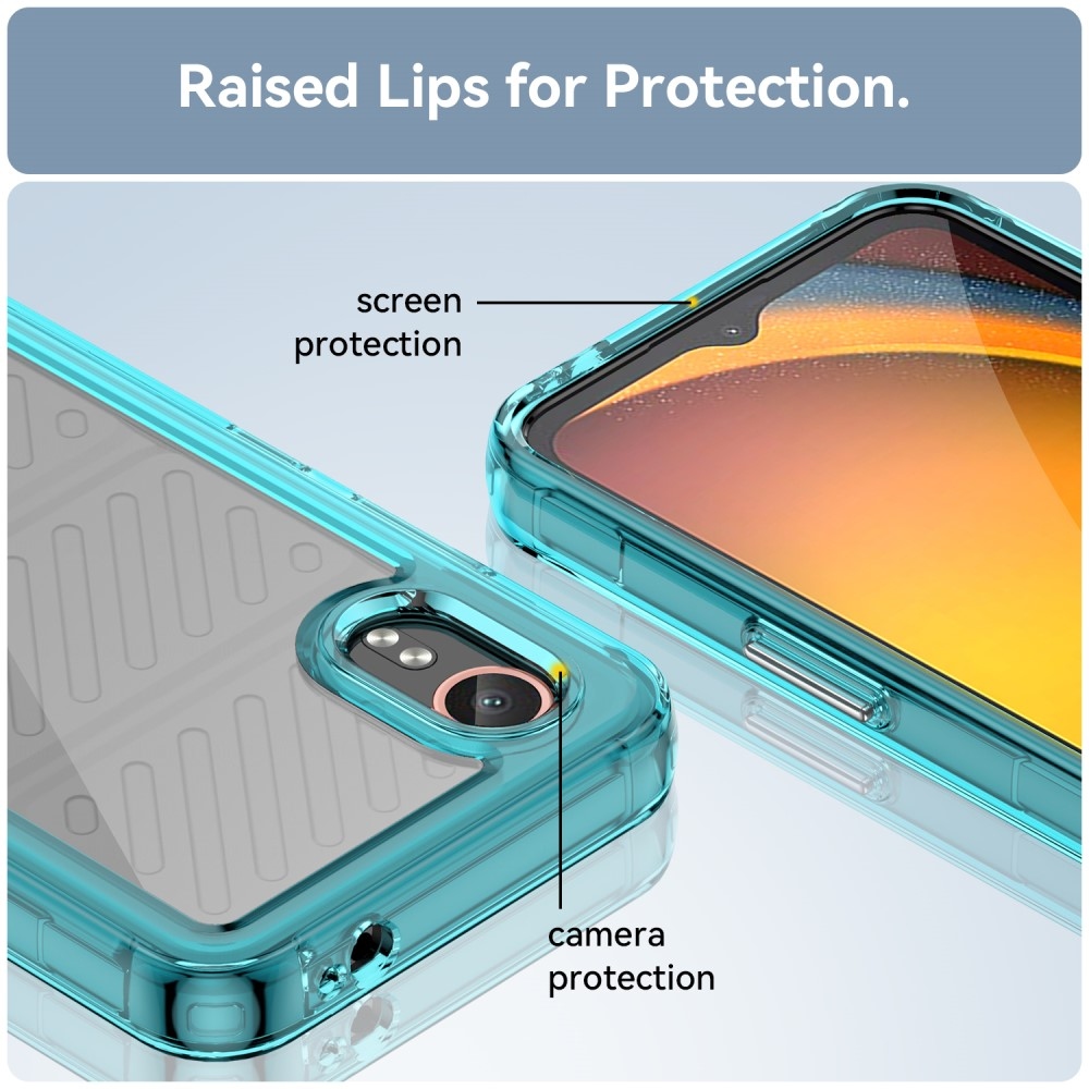 Gélový obal s pevným chrbtom na Samsung Galaxy Xcover 7 - svetlomodrý
