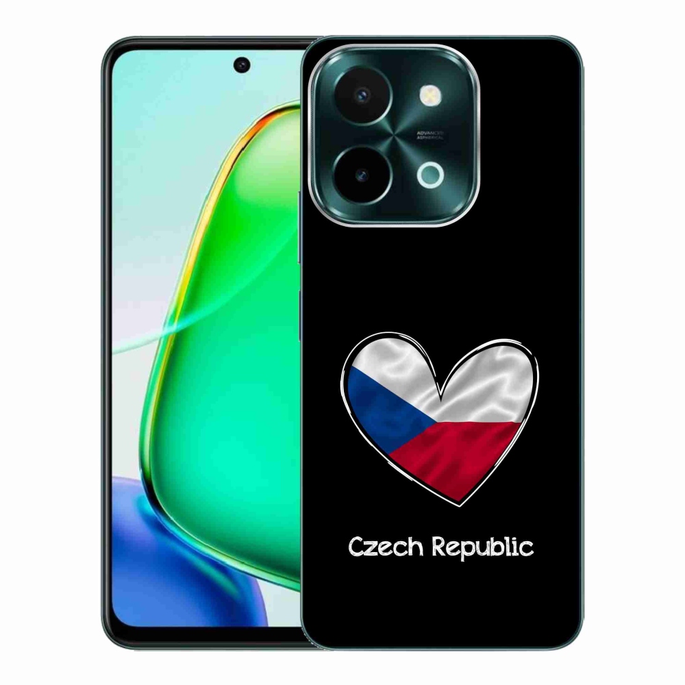 Gélový kryt mmCase na Vivo Y28 - vlajka srdca čierne pozadie
