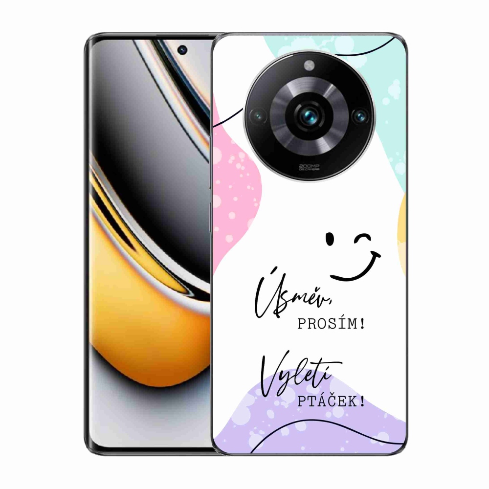 Gélový kryt mmCase na Realme 11 Pro/11 Pro+ - vtipný text 4 biele pozadie