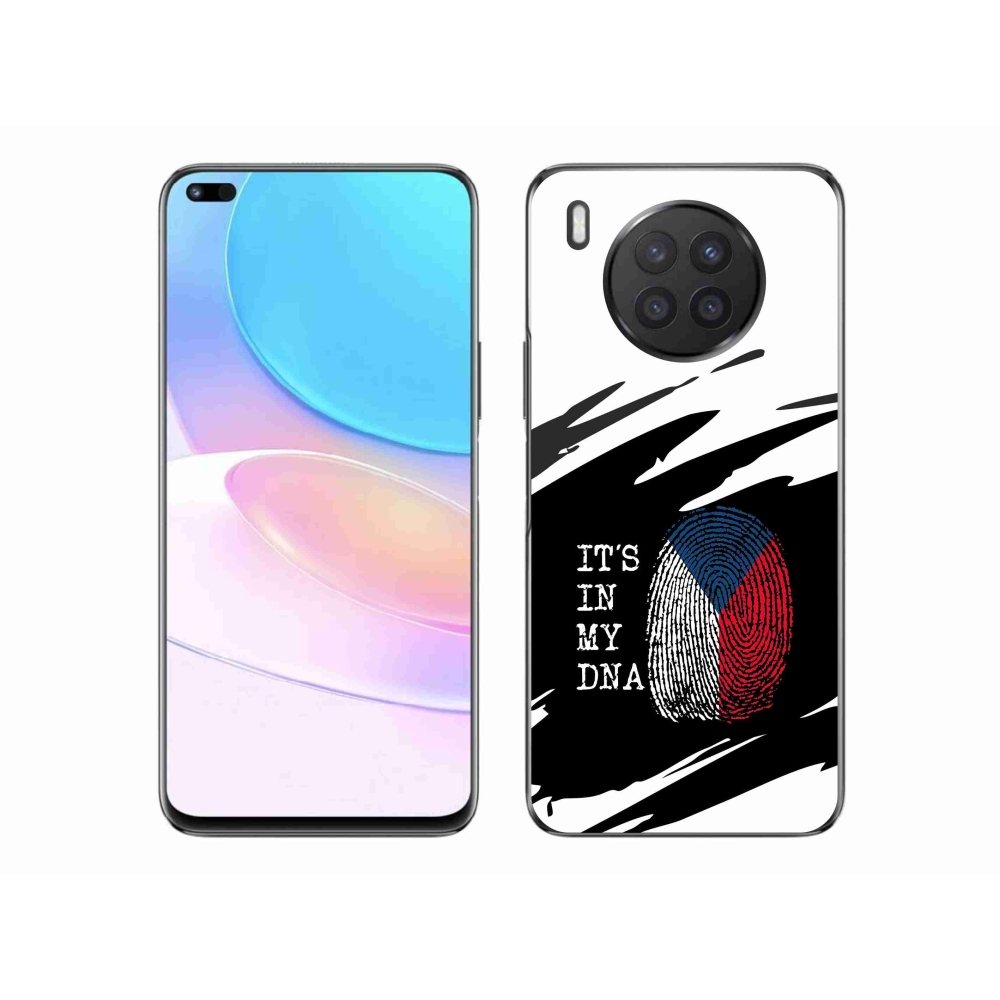 Gélový kryt mmCase na Honor 50 Lite - vlajka odtlačok prsta čiernobiele pozadie
