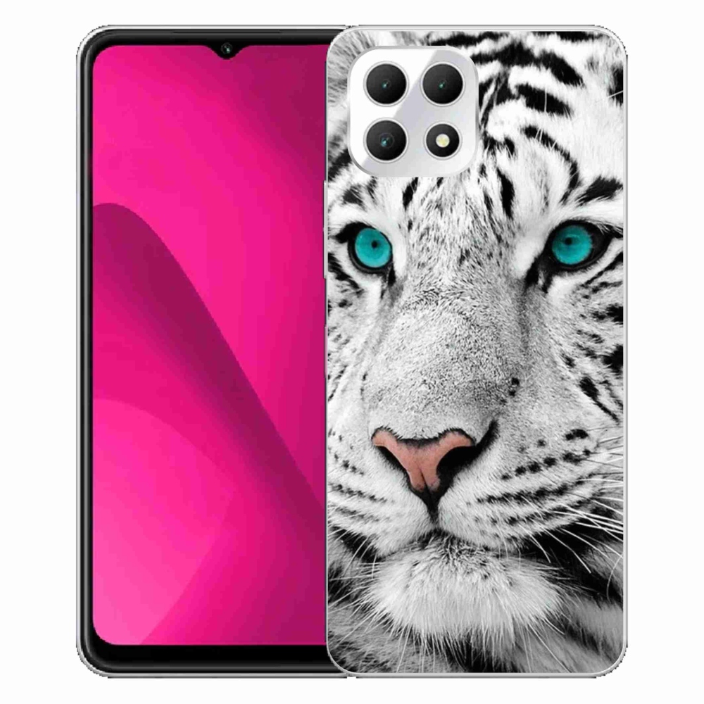 Gélový kryt mmCase na T-Mobile T Phone 2 - biely tiger