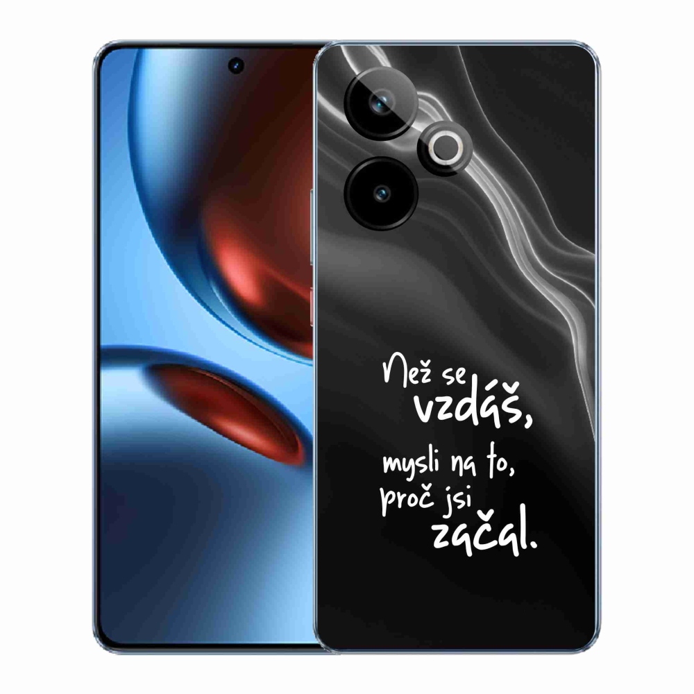 Gélový kryt mmCase na Realme GT 7 5G/GT 7T 5G - citát 2 čierne pozadie