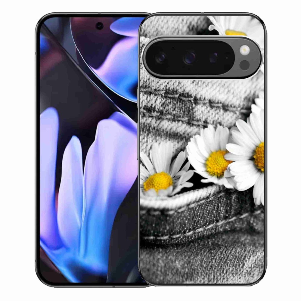 Gélový obal mmCase na Google Pixel 9 Pro XL - margarétky