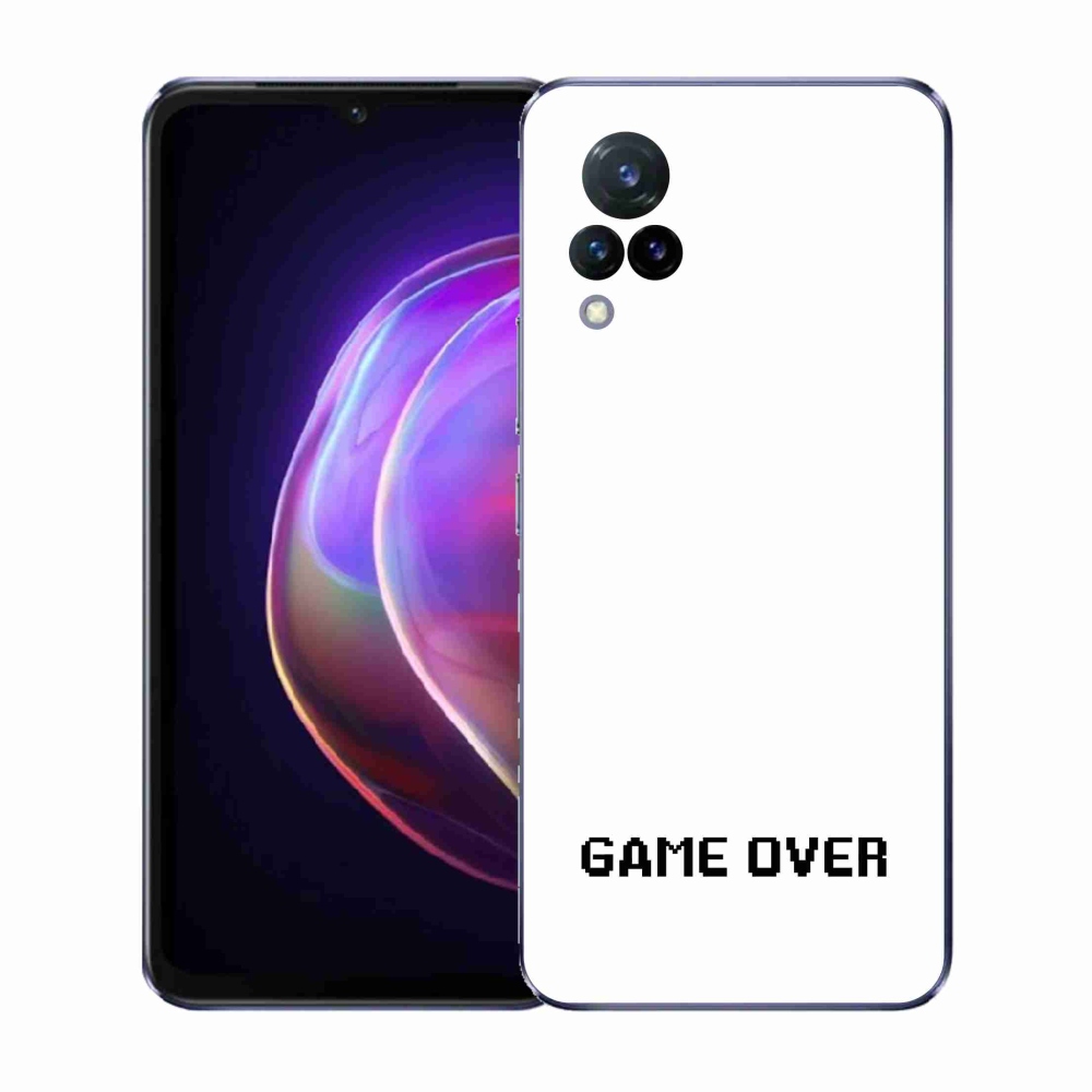 Gélový kryt mmCase na Vivo V21 4G/5G - game over biele pozadie