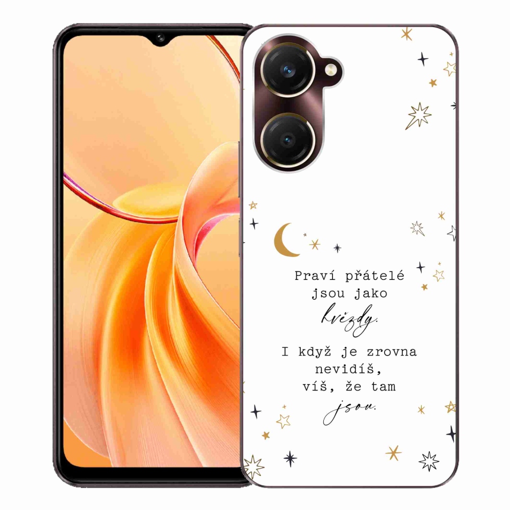 Gélový kryt mmCase na Vivo Y28s 5G - citát 6 biele pozadie