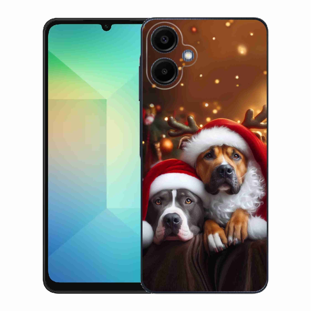 Gélový kryt mmCase na Samsung Galaxy A06 4G - vianočné psy