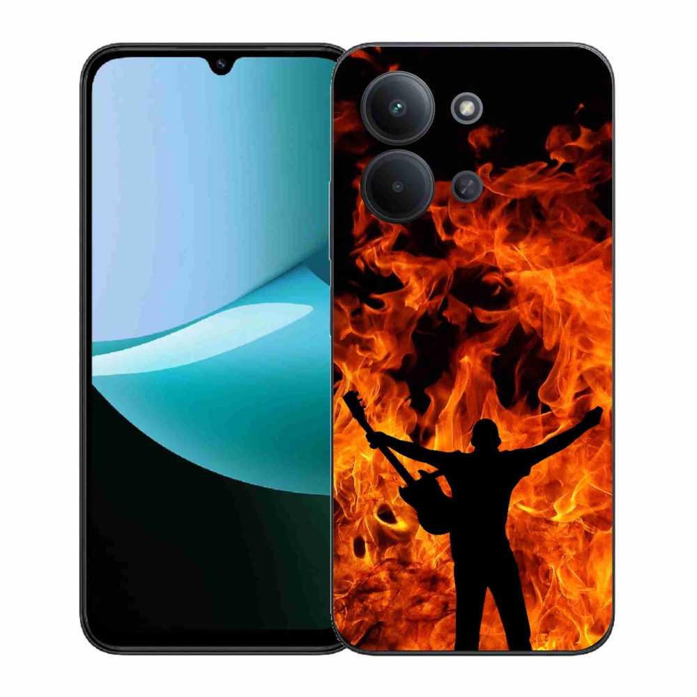 Gélový kryt mmCase na Xiaomi Redmi 15C 4G (171mm)/Poco C85 4G (171mm) - muzikant a oheň