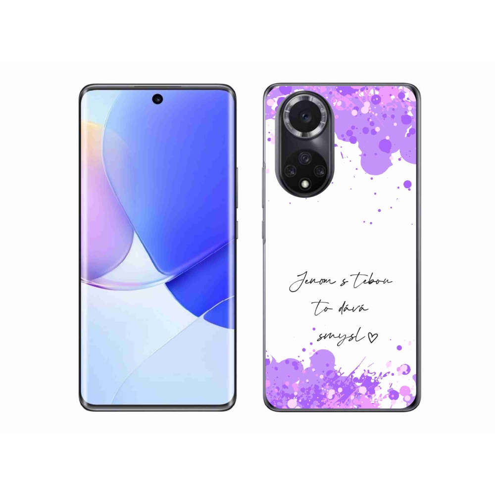 Gélový kryt mmCase na Huawei Nova 9 - zamilovaný text biele pozadie