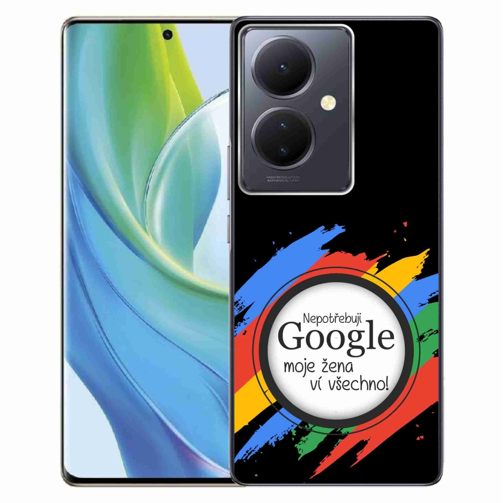 Gélový kryt mmCase na Vivo V29 Lite 5G - žena vie všetko čierne pozadie