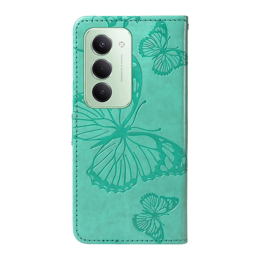Big Butterfly knižkové puzdro na Xiaomi Redmi 15 4G (171mm) - modrozelené