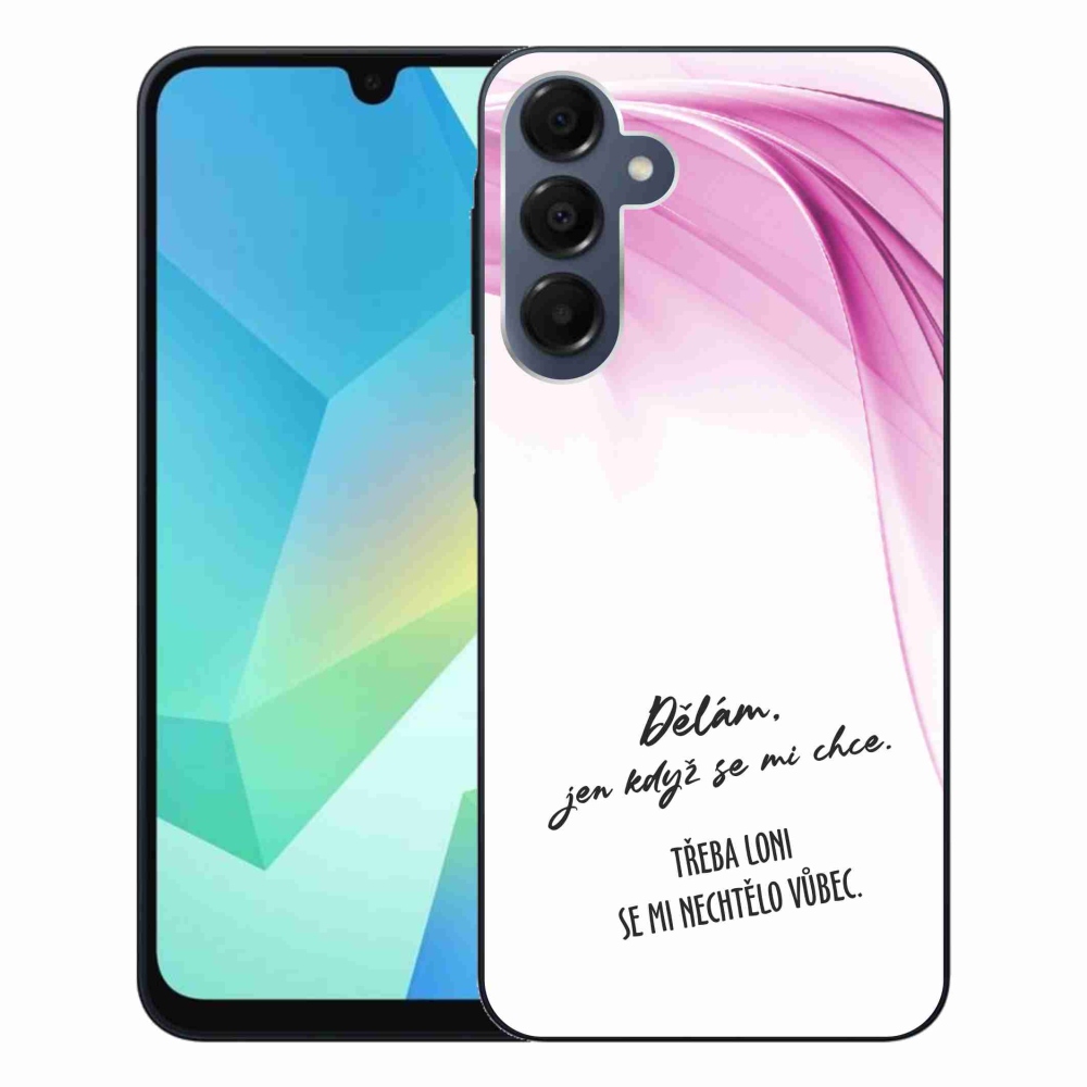 Gélový kryt mmCase na Samsung Galaxy A16 4G/5G - vtipný text 12 biele pozadie