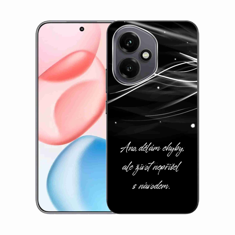 Gélový kryt mmCase na Honor 400 - citát čierne pozadie