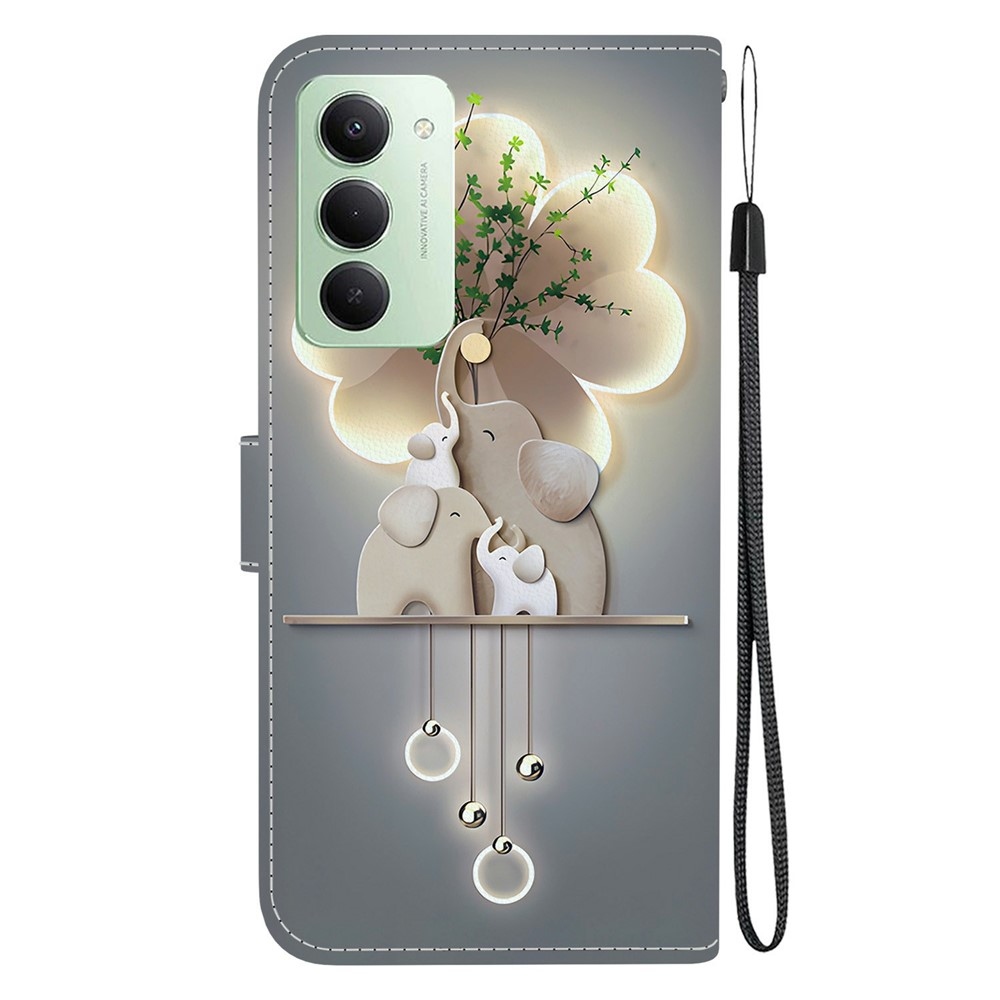 Versatile knižkové púzdro na Xiaomi Redmi 15 4G (171mm) - slony