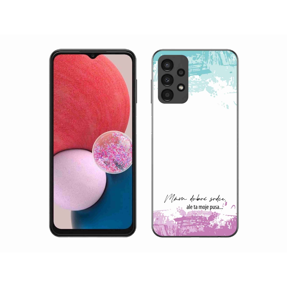 Gélový kryt mmCase na Samsung Galaxy A13 4G - vtipný text 3 biele pozadie