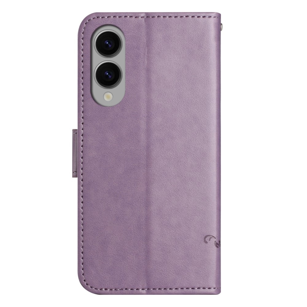 Flower knižkové púzdro na Samsung Galaxy S25 Edge - svetlofialové