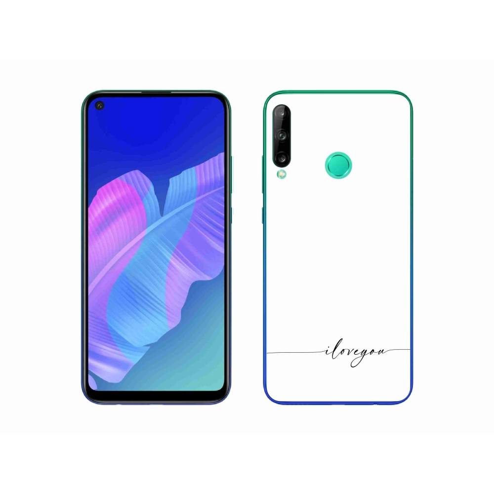 Gélový kryt mmCase na Huawei P40 Lite E - I love you biele pozadie