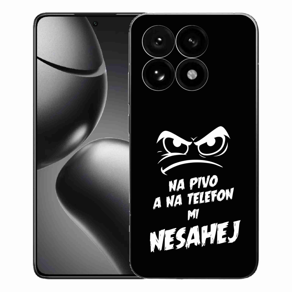 Gélový kryt mmCase na Xiaomi 15T - pivný motív 2 čierne pozadie