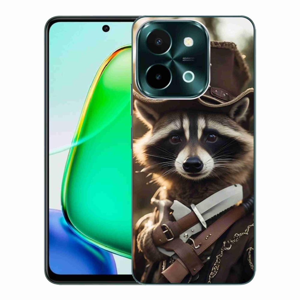 Gélový kryt mmCase na Vivo Y28 - mýval v uniforme