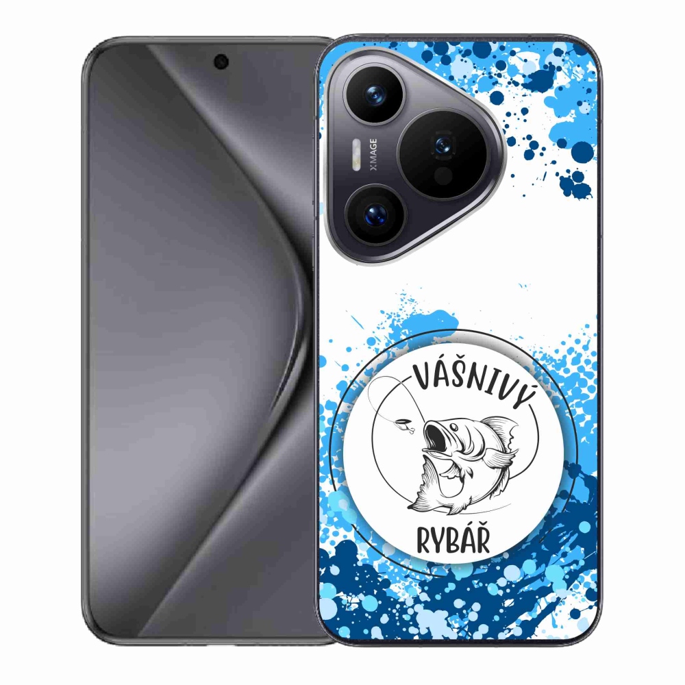 Gélový kryt mmCase na Huawei Pura 70 - vášnivý rybár biele pozadie